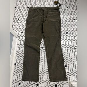 NWT Vintage 1946 Men's Olive corduroy Pants size 38